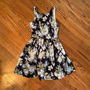 Floral dress with low back